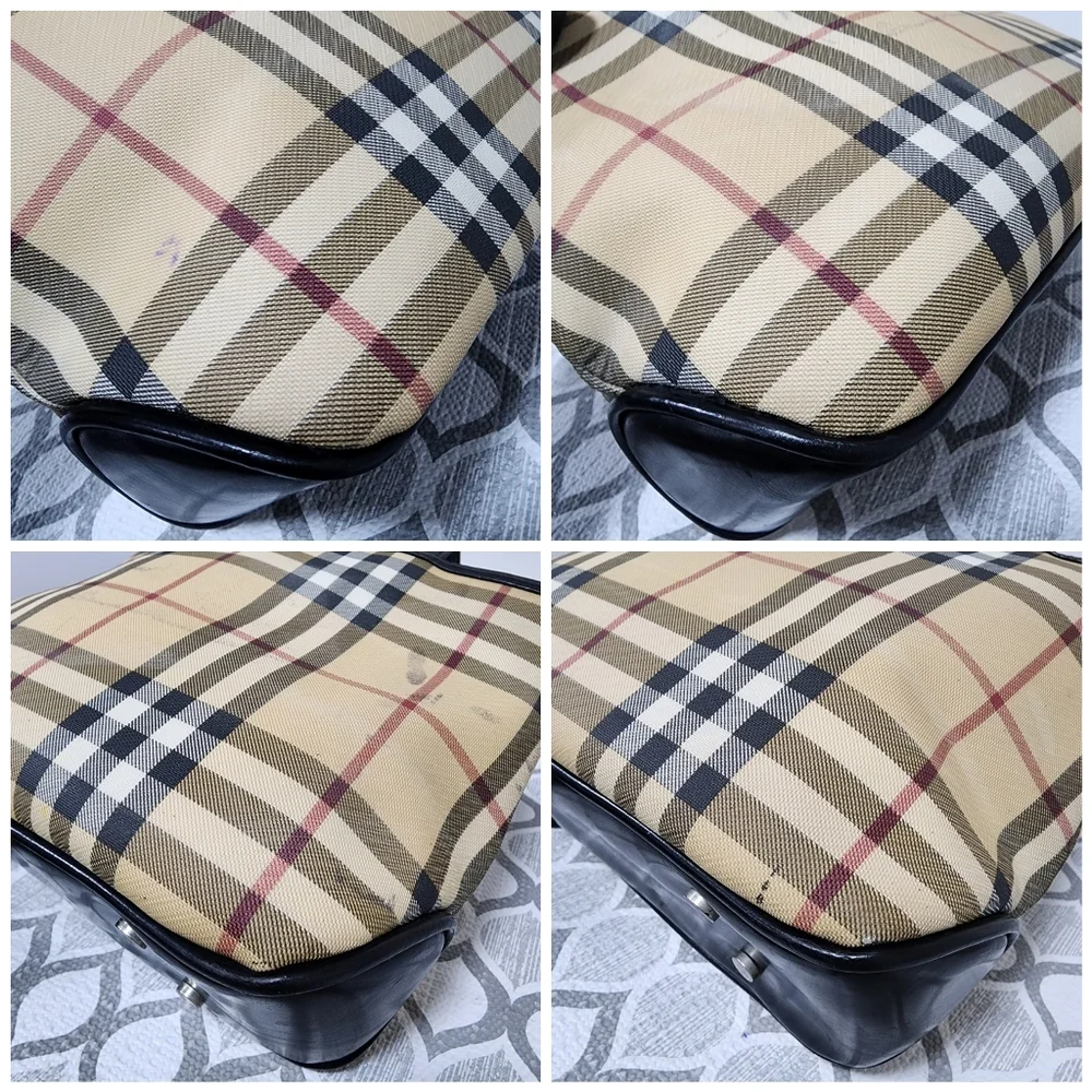 BURBERRY Vintage Nova Check Hand Bag Beige/Black - Picture 12 of 14